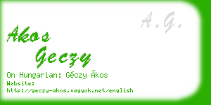 akos geczy business card